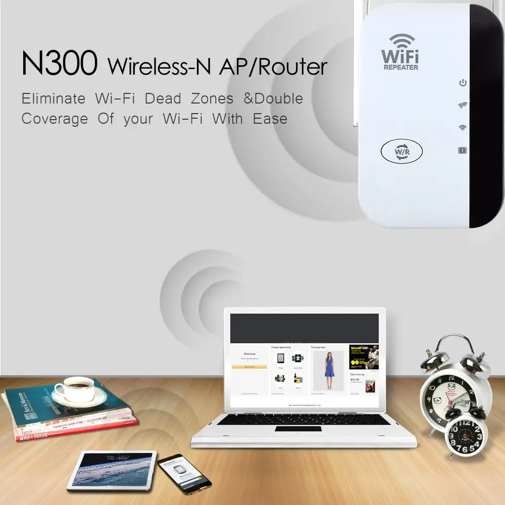 Wifi Repeater Wireless Signal Amplifier 2.4G Wifi Extended Network Card Home Router 300M Receiver for Macbook PC Accessories