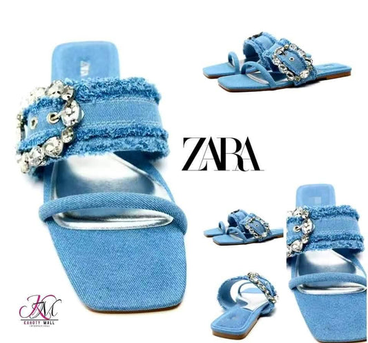 Zara sandales Jean Bleu designs