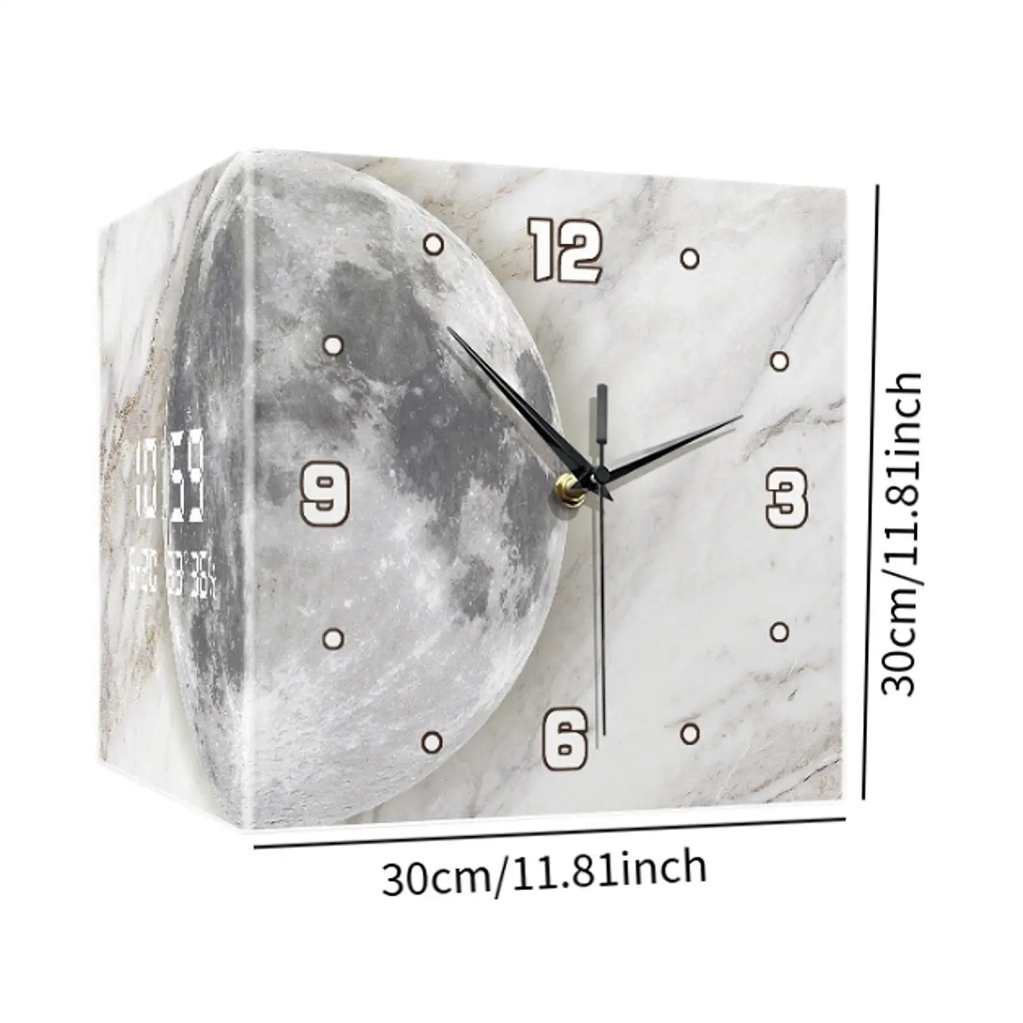 Corner Clock Easy to Read Double Sided Wall Clock Decorative Scenery Wall Corner Clock for Farmhouse Bedroom Home Decoration
