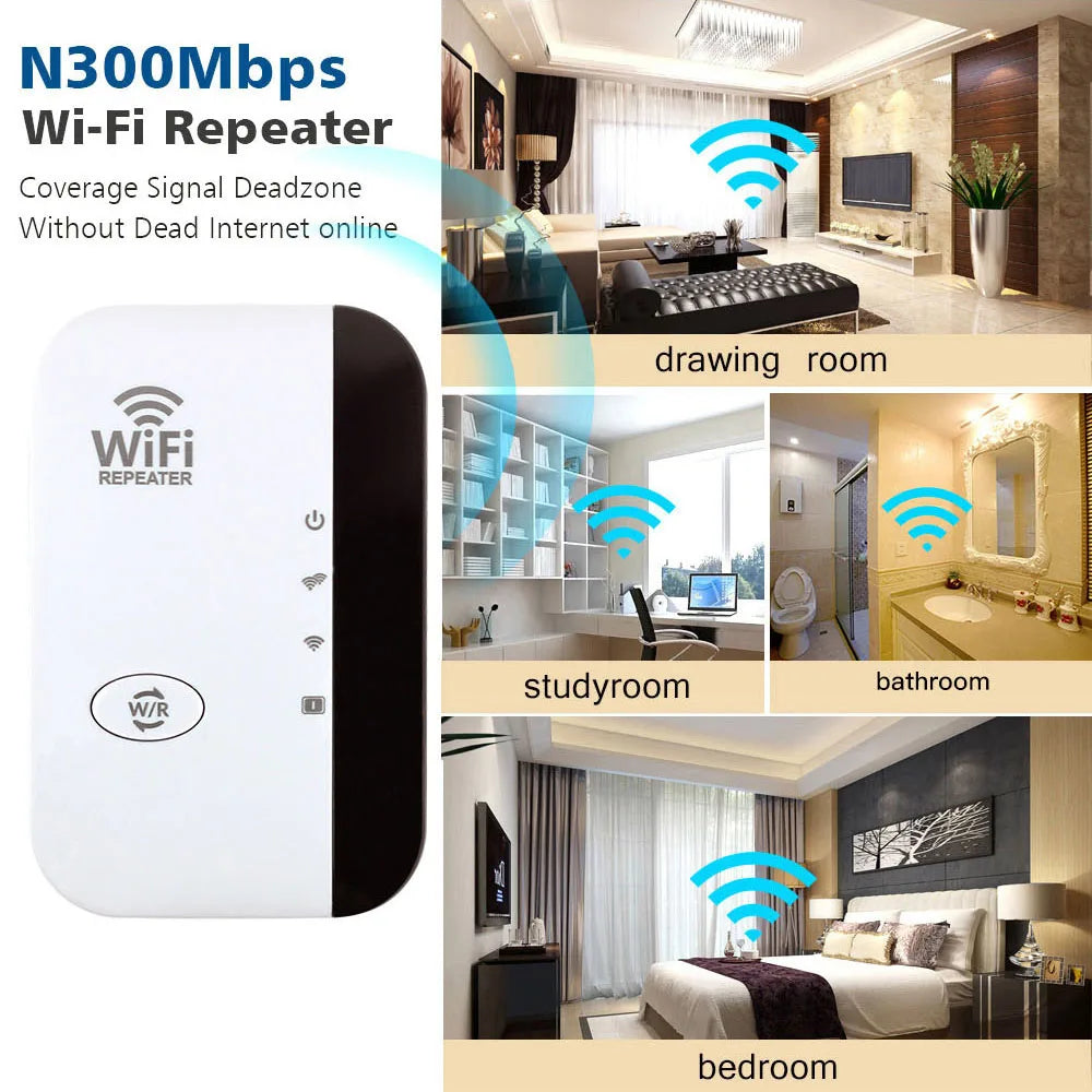 Wifi Repeater Wireless Signal Amplifier 2.4G Wifi Extended Network Card Home Router 300M Receiver for Macbook PC Accessories