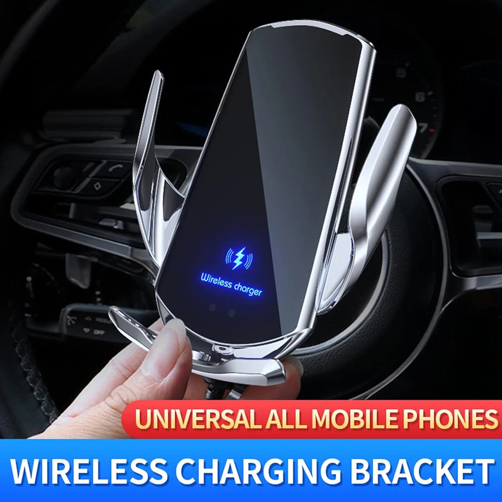 Q3 Intelligent Sensor Car Phone Holder Wireless Charger 15W Fast Charger Automatic Clamping Rotatable Mobile Support for the Car