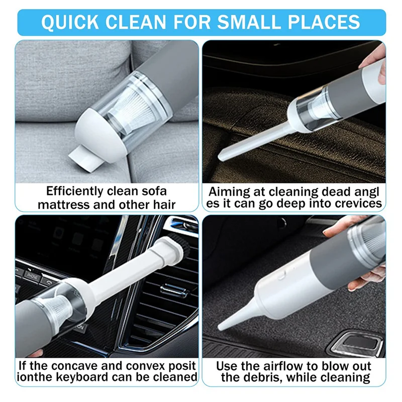 B01C-Cordless Car Vacuum Cleaner Portable Handheld Vacuum Cleaner For Car, Home And Office
